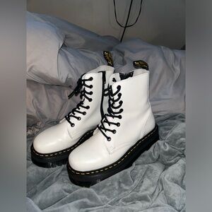 Dr. Martens Jadon Boots - White - Size 7W